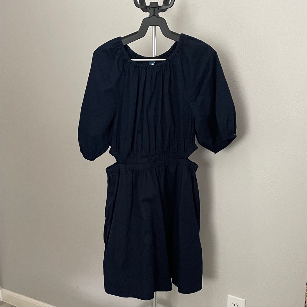 Old Navy Women's Navy Dress with Cut Out Waist